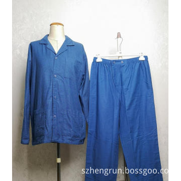 blue men's pyjama set